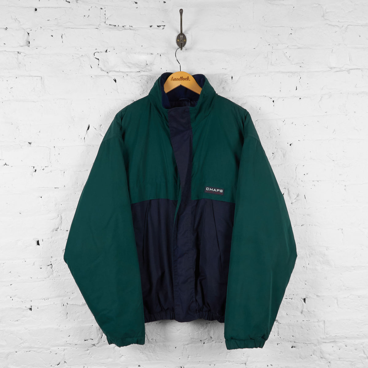CHAPS Ralph Lauren アーミーグリーン XL- Vintage Chaps by Ralph Lauren Fleece Pullover Dark Green