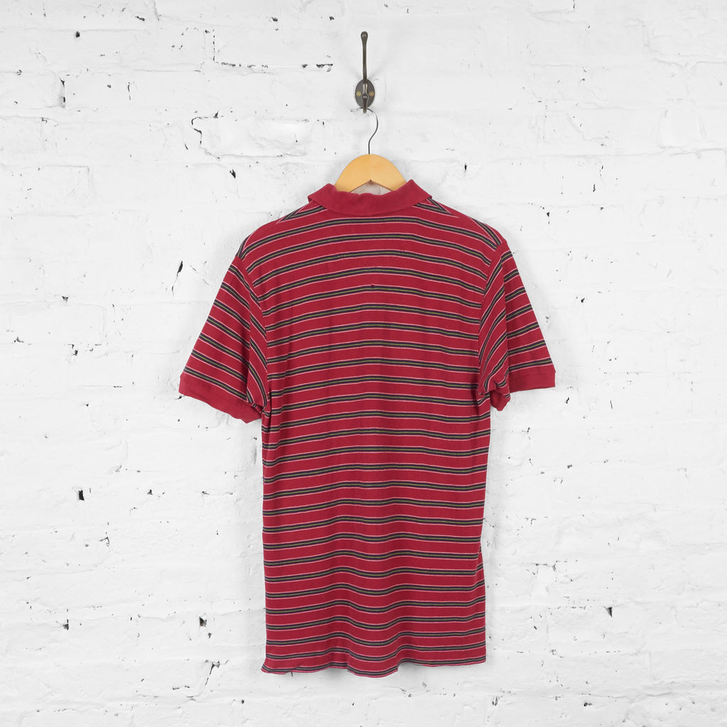 Chaps Ralph Lauren Striped Polo Shirt - Red/Black - M - Headlock