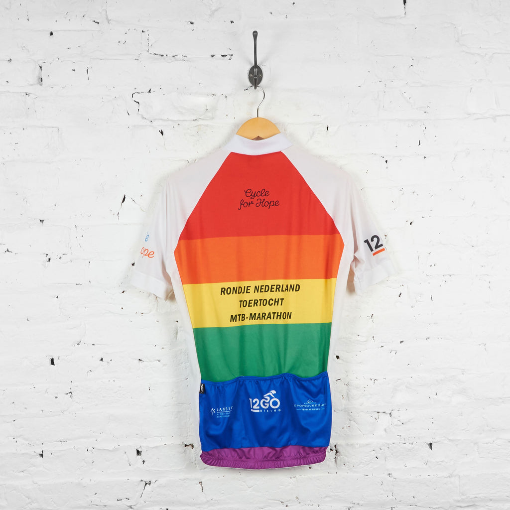 Cycle For Hope 36 Cycling Top Jersey - White/Red/Orange - XL - Headlock