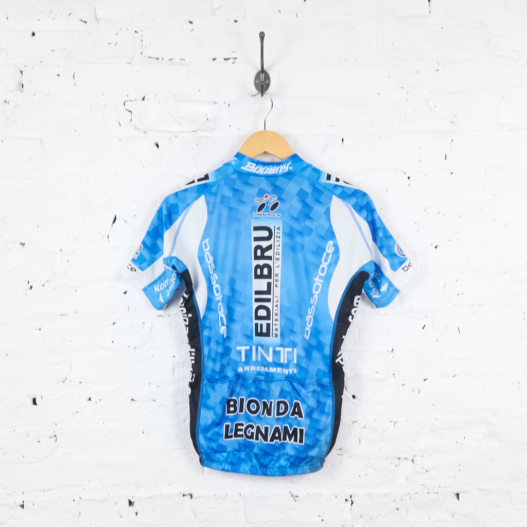 EdilBru Team Bassotoce Cycling Top Jersey - Blue - S - Headlock