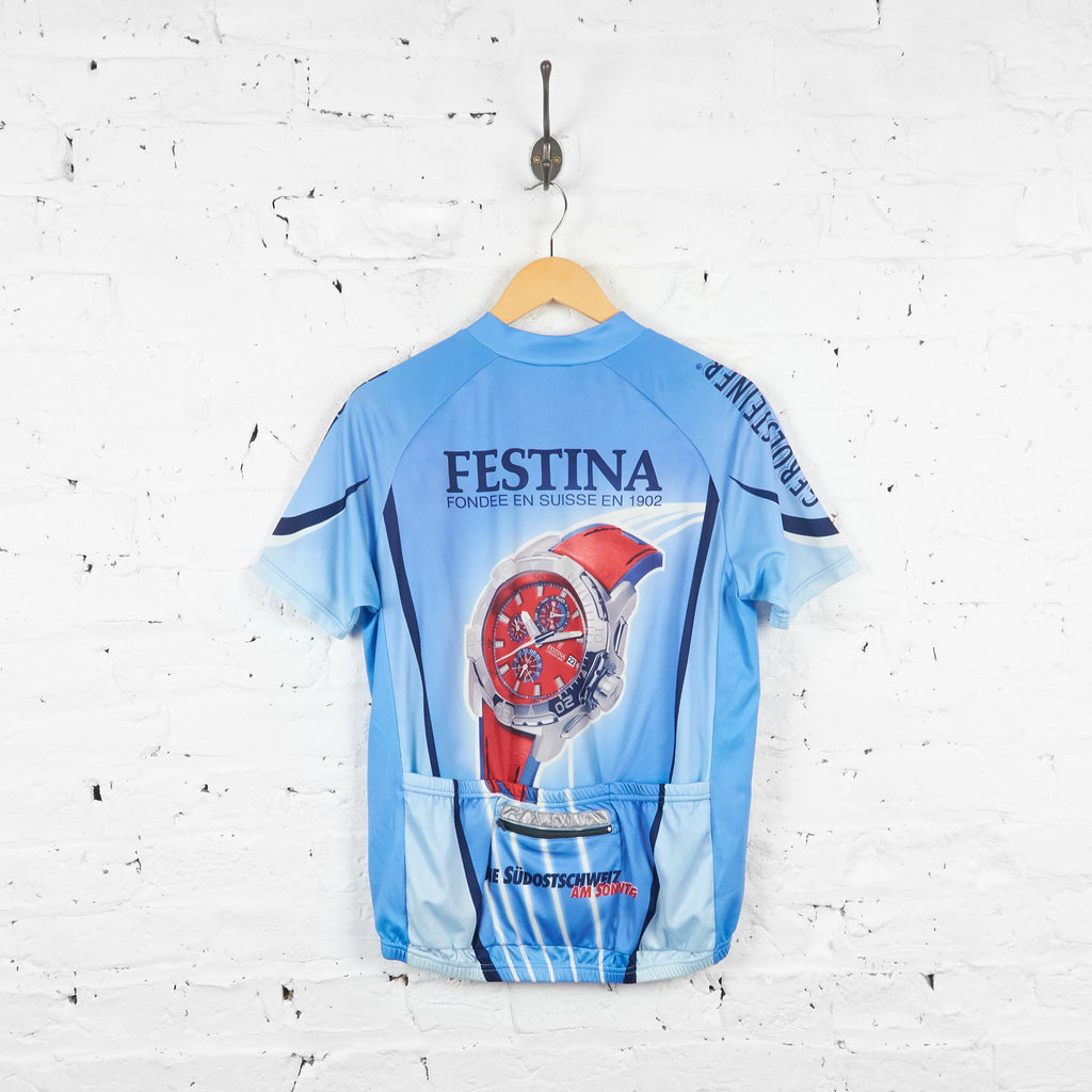 Festina Watches Gerolsteiner Cycling Top Jersey - Blue - L - Headlock