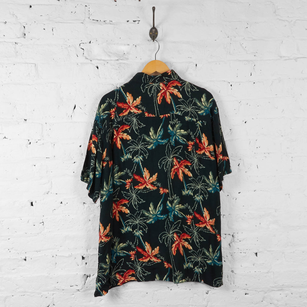 Hawaiian Palm Trees Summer Shirt - Black - XL - Headlock