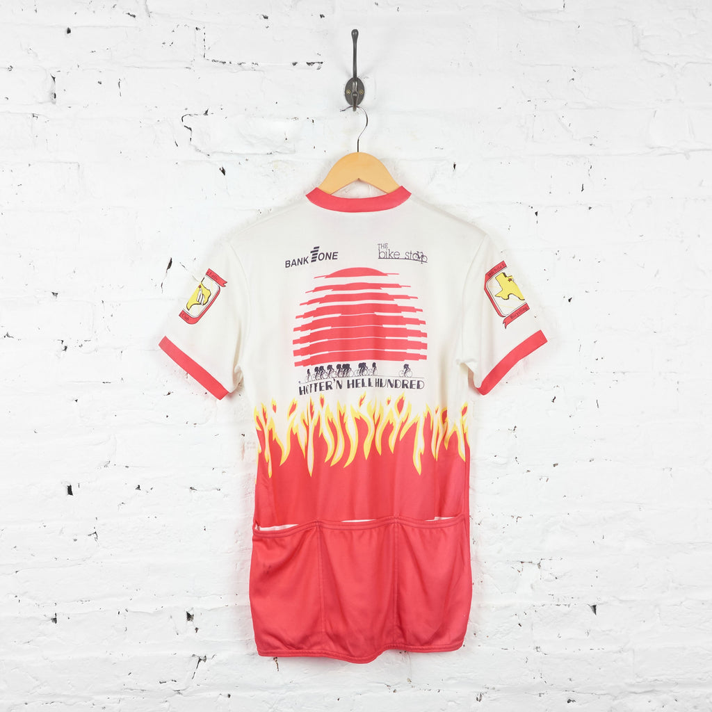 Hotter n Hell Hundred Cycling Top Jersey - White - L - Headlock