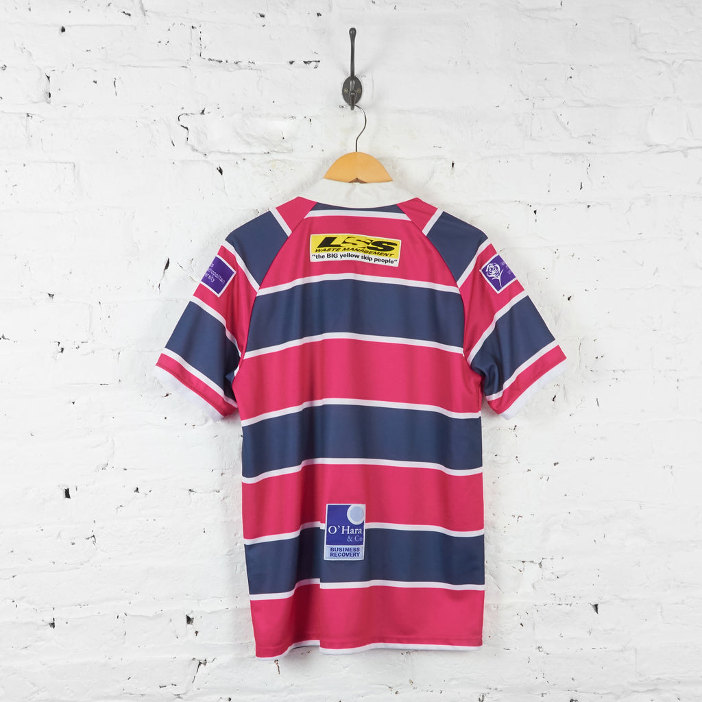 Leeds Rhinos Away Rugby Shirt - Pink/Grey - L - Headlock