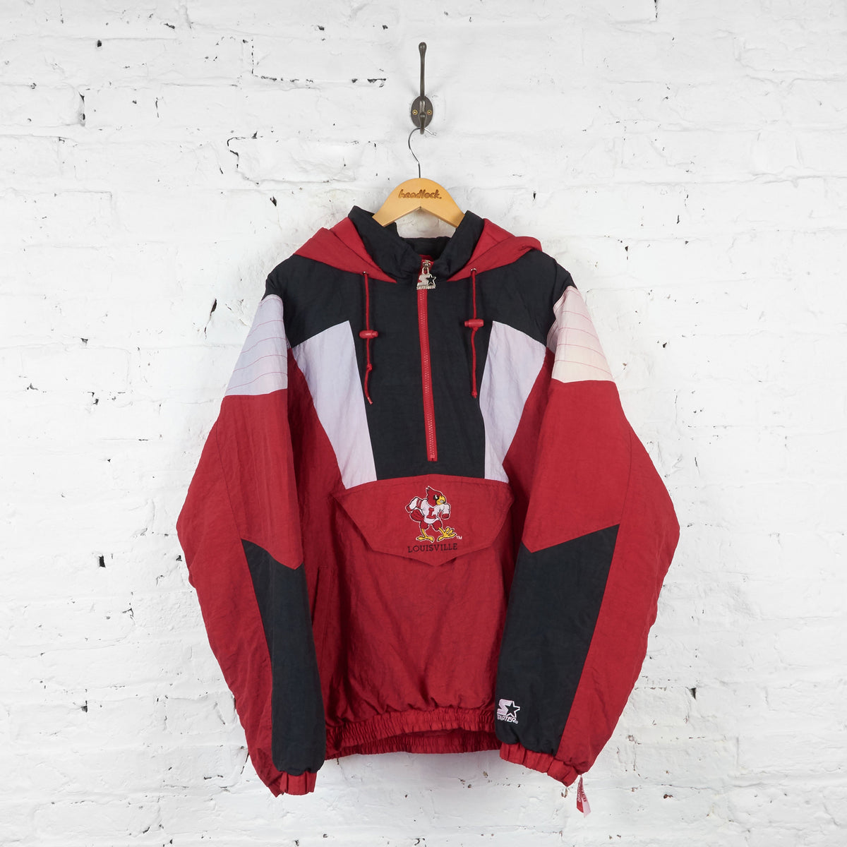 UofL Red Windbreaker Jacket, XL Rain Coat, University Louisville Starter  Jacket