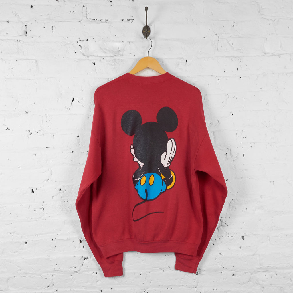 Mickey Mouse 90s Sweatshirt - Red - XL - Headlock