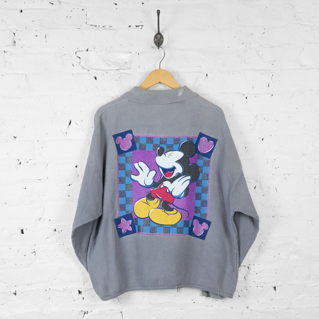 Mickey Mouse Collared Sweatshirt - Grey - XL - Headlock