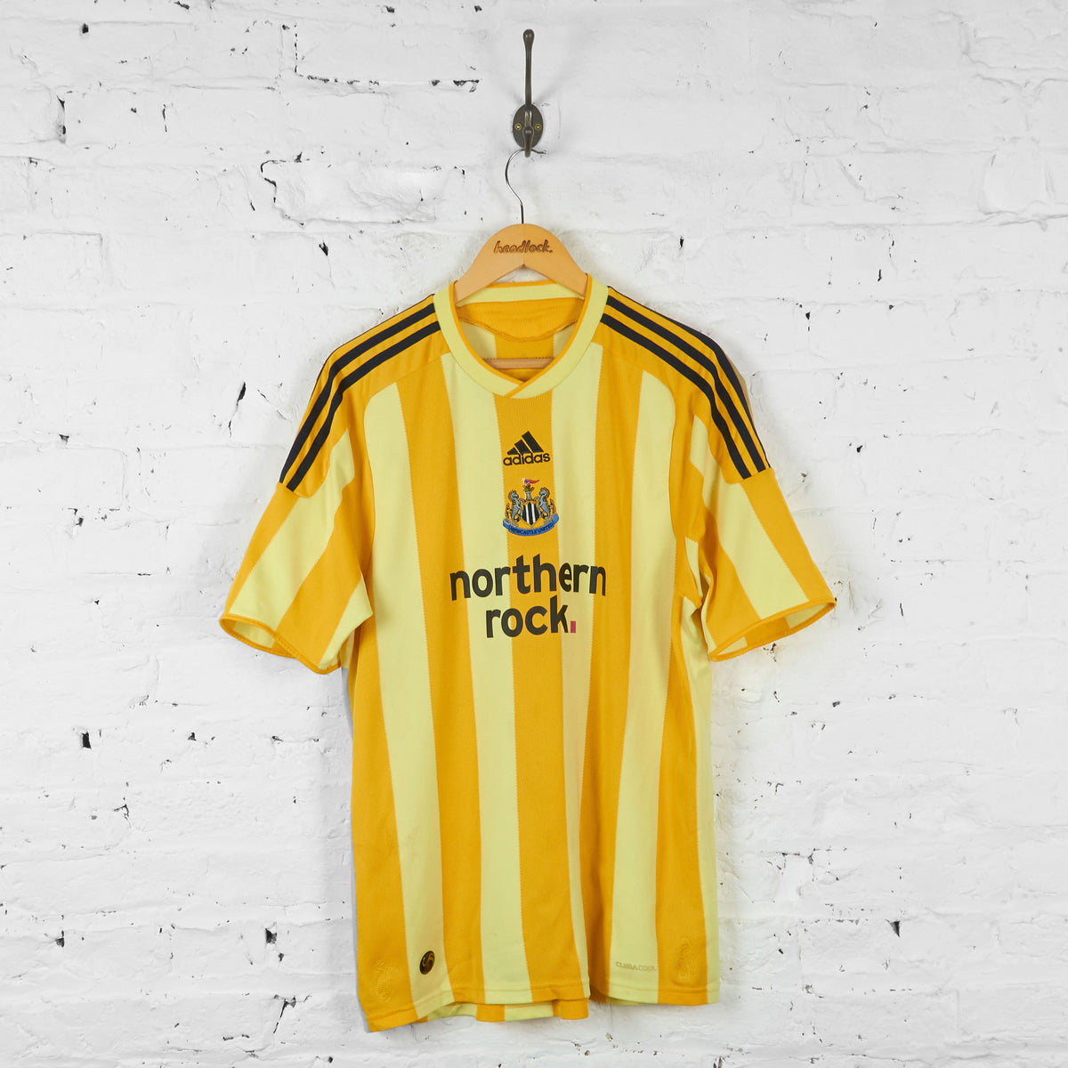 Newcastle United 2009 Adidas Away Football Shirt - Yellow - XL