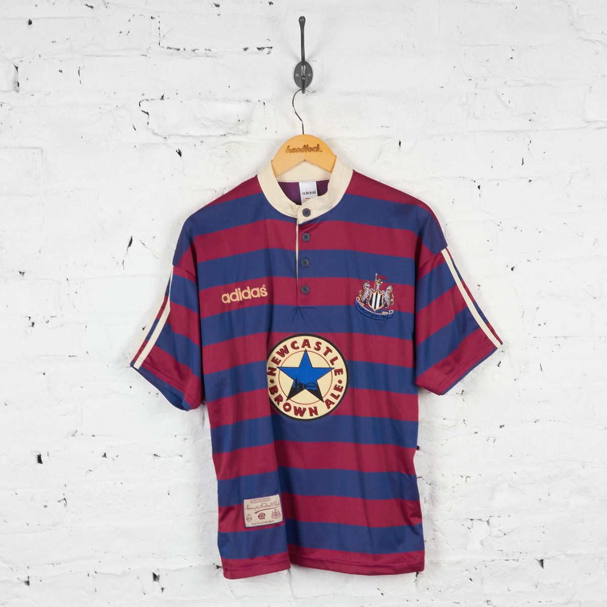 Newcastle United Away Adidas 1995 Football Shirt Red/Blue M