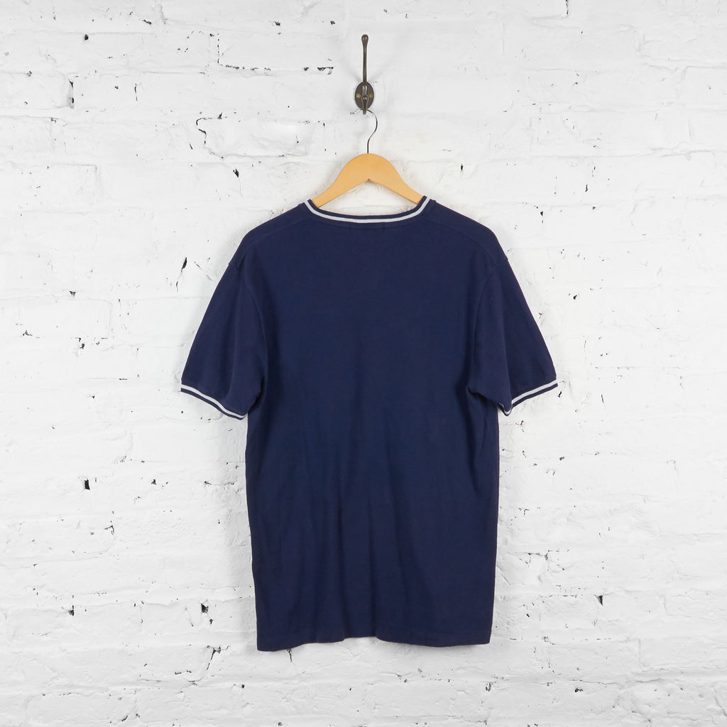Ralph Lauren V Neck T Shirt - Blue - M - Headlock