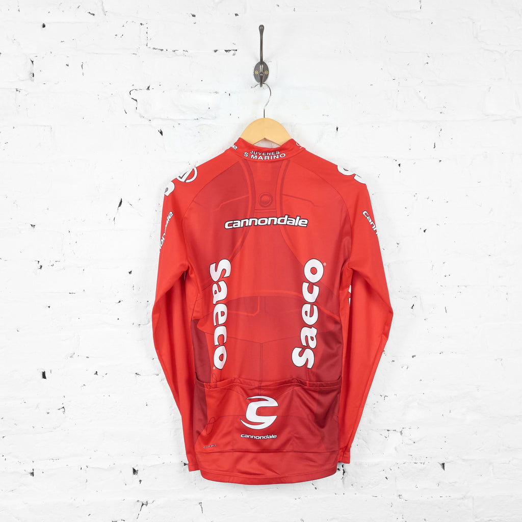 Saeco Cannondale Long Sleeve Cycling Top Jersey - Red - M - Headlock