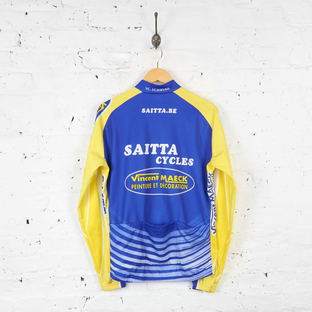 Saitta Cycles Long Sleeve Cycling Jersey - Blue - XXL - Headlock