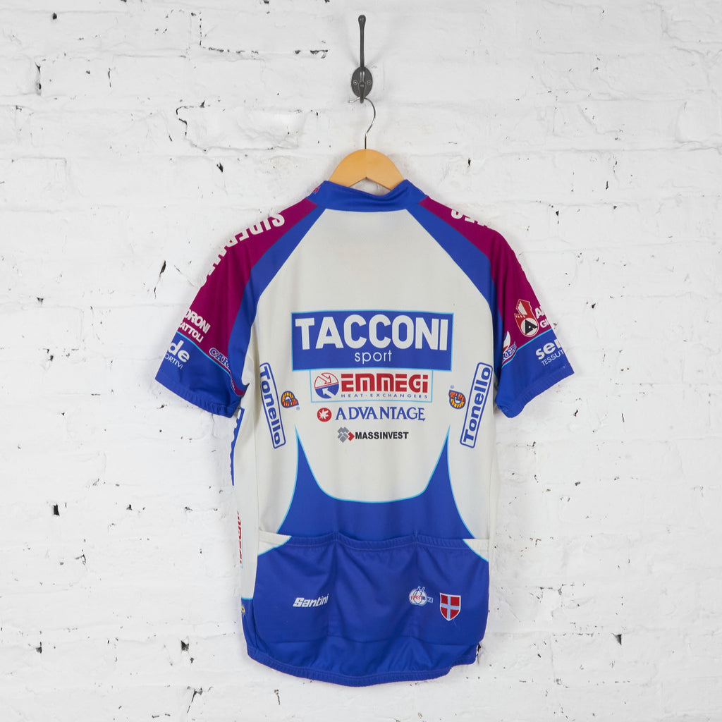 SMS Santini Tacconi Sport Cycling Top Jersey - White/Blue - XXXL - Headlock