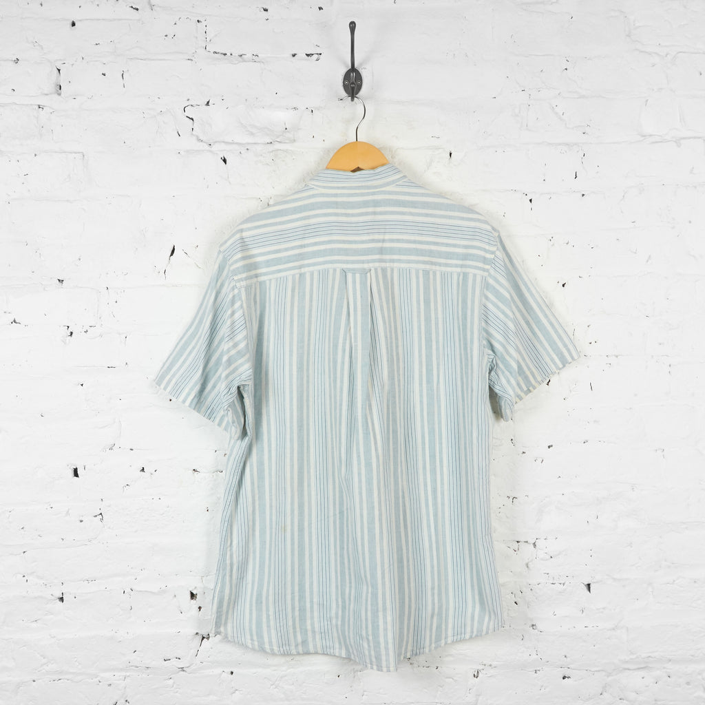 Striped Short Sleeve Shirt - Blue/White - L - Headlock