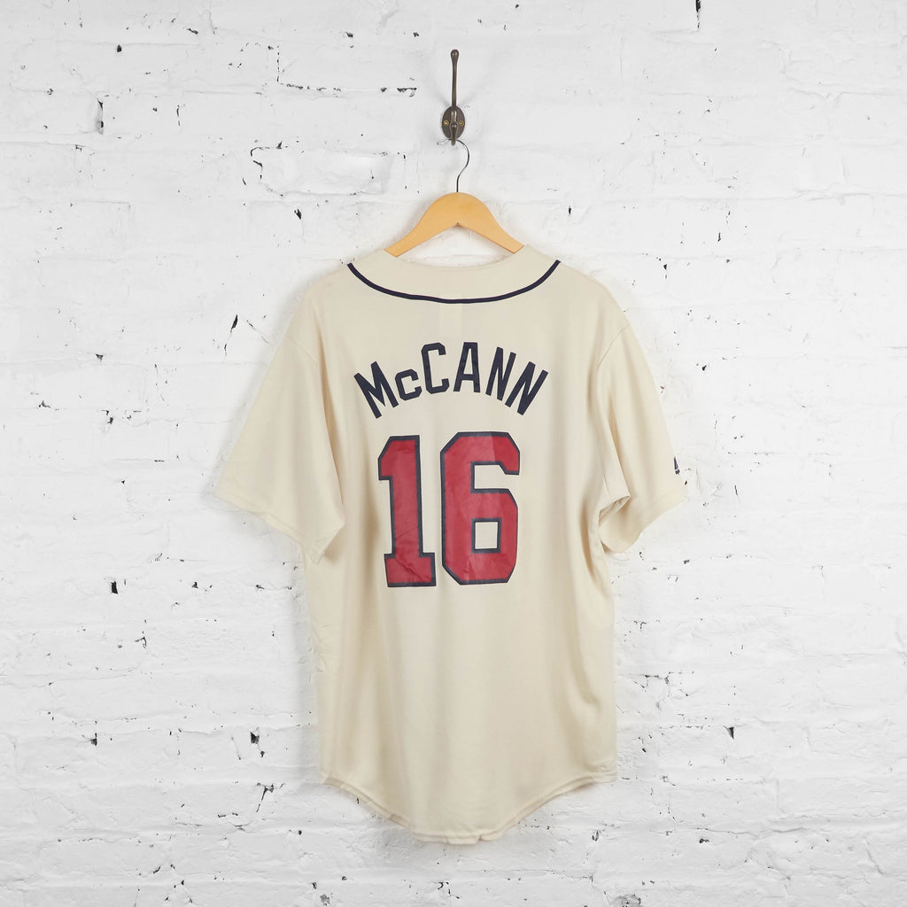 Vintage Atlanta Braves McCann Jersey - Cream - L - Headlock