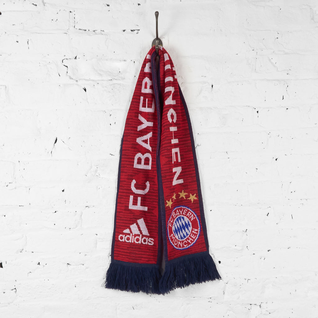 Vintage Bayern Munchen Munich Adidas Football Scarf - Red - Headlock