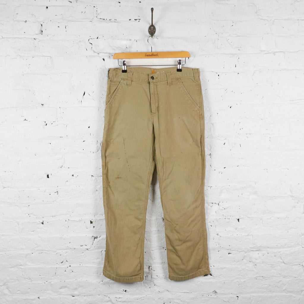 Vintage Carhartt Chino Cargo Relaxed Fit Trousers - Beige - M - Headlock