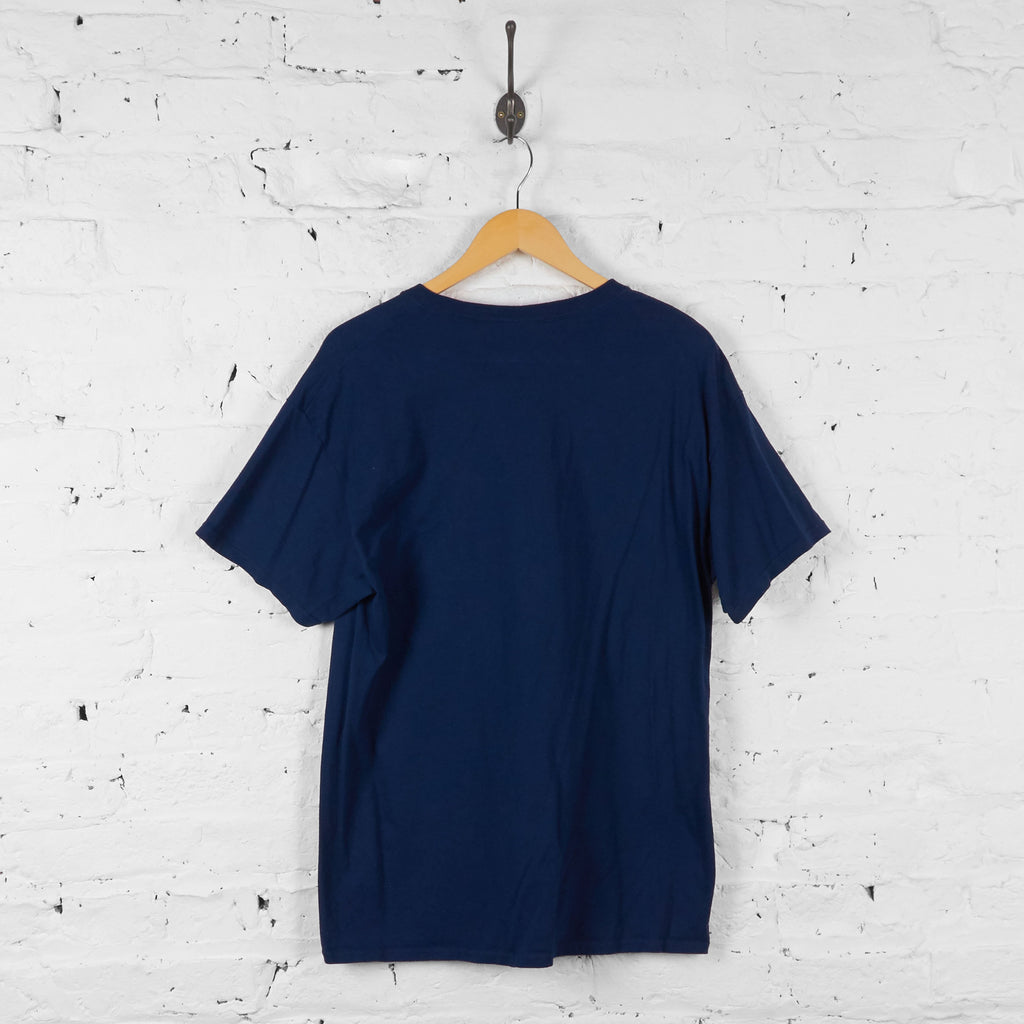 Vintage Chatham University Cougars T-shirt - Navy - L - Headlock