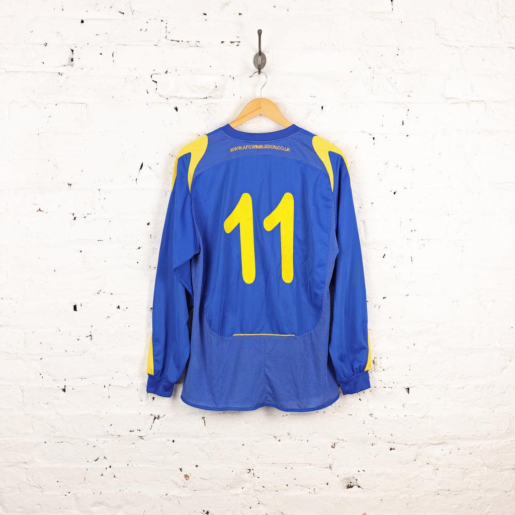 AFC Wimbledon 2010 Long Sleeve Home Football Shirt - Blue - L