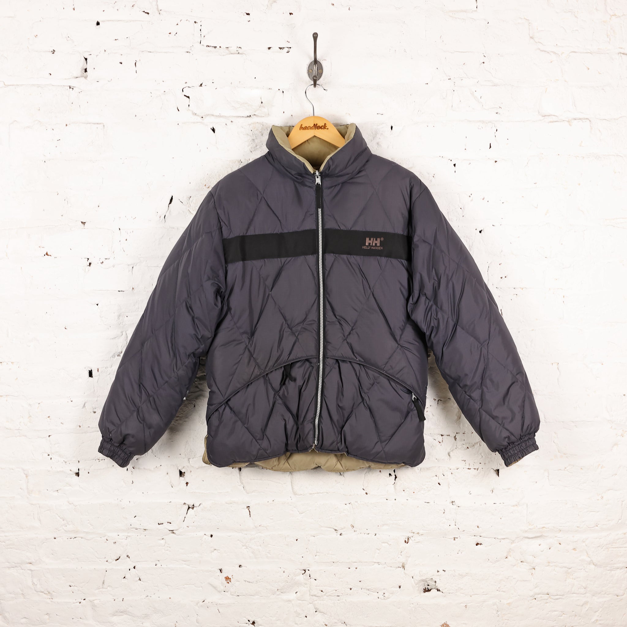 Helly Hansen 90s Quilted Puffer Jacket Coat - Grey - M – Headlock