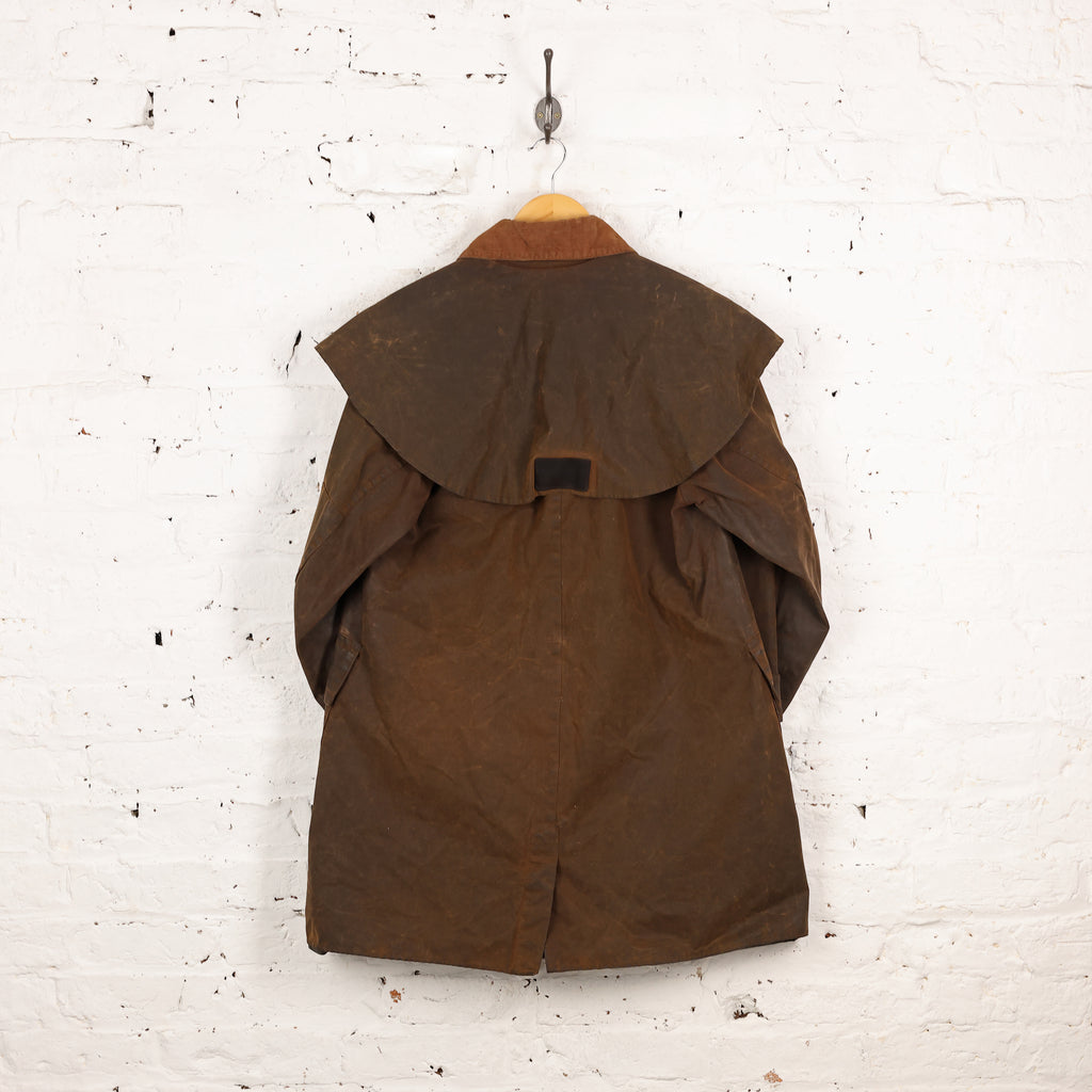 Barbour Backhouse Riding Wax Jacket Coat - Brown - XL