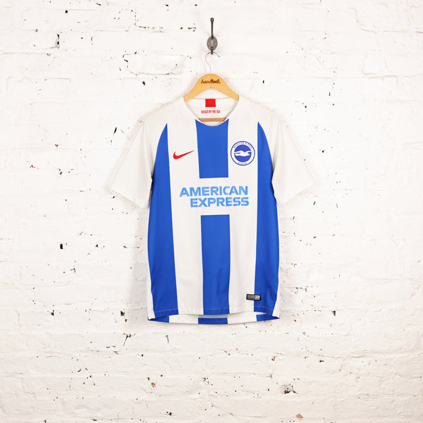 Brighton and Hove Albion 2018 Bruno Home Football Shirt - Blue - M