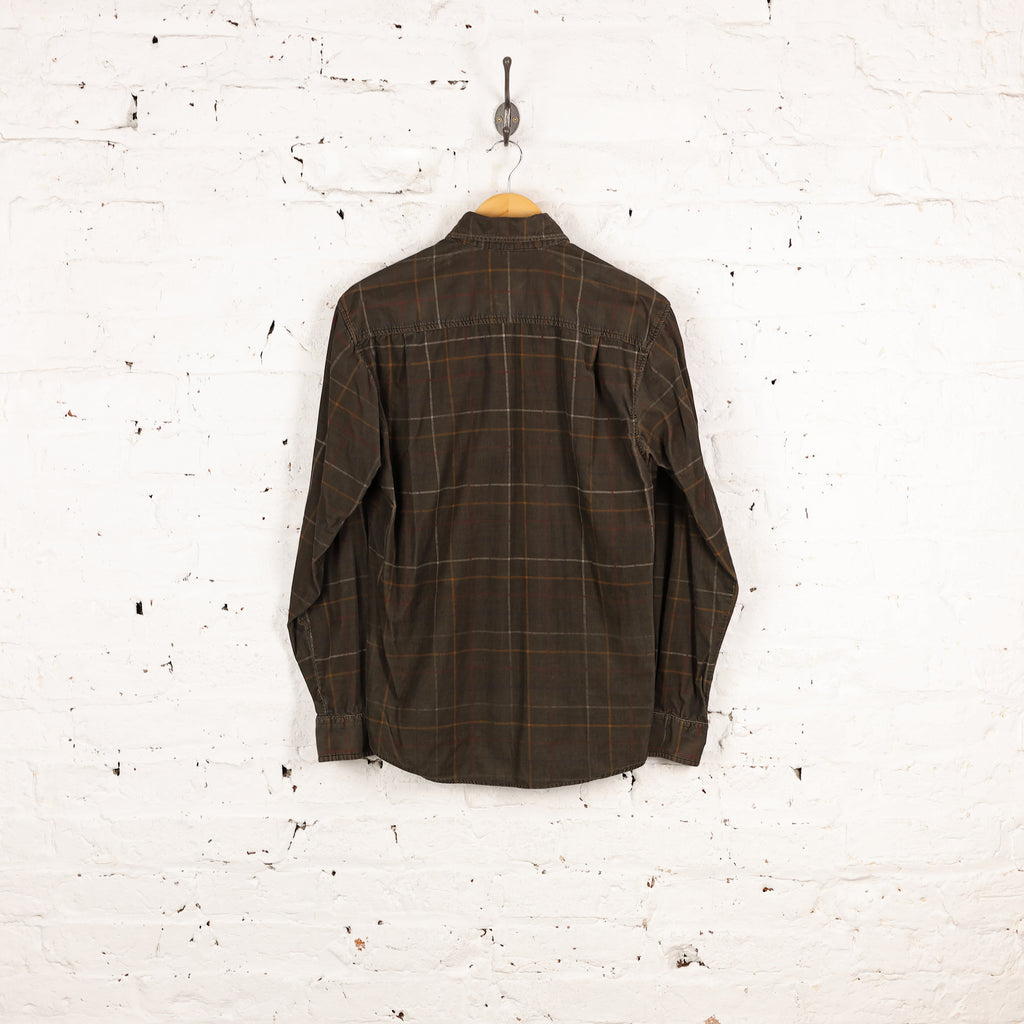 90s Check Corduroy Shirt - Green - S