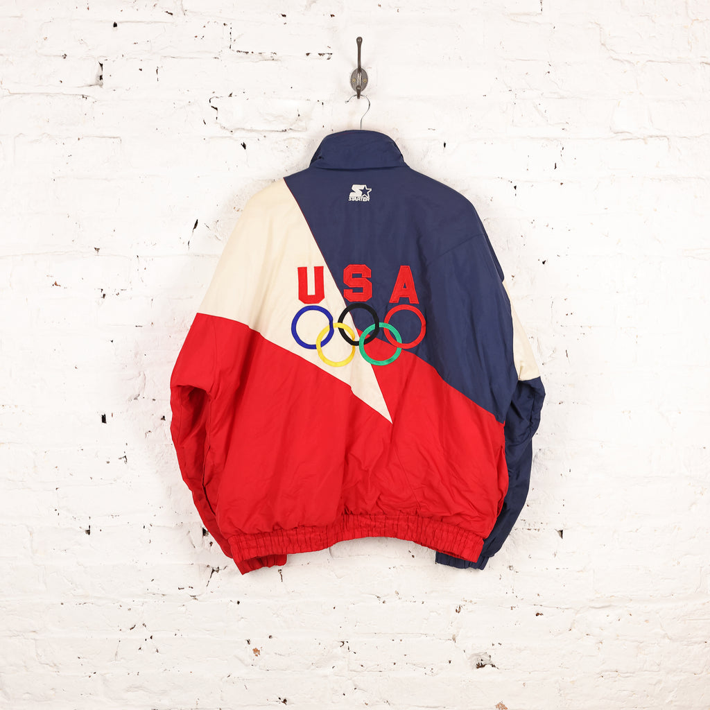 USA Olympic Team Starter Jacket - Red - XL