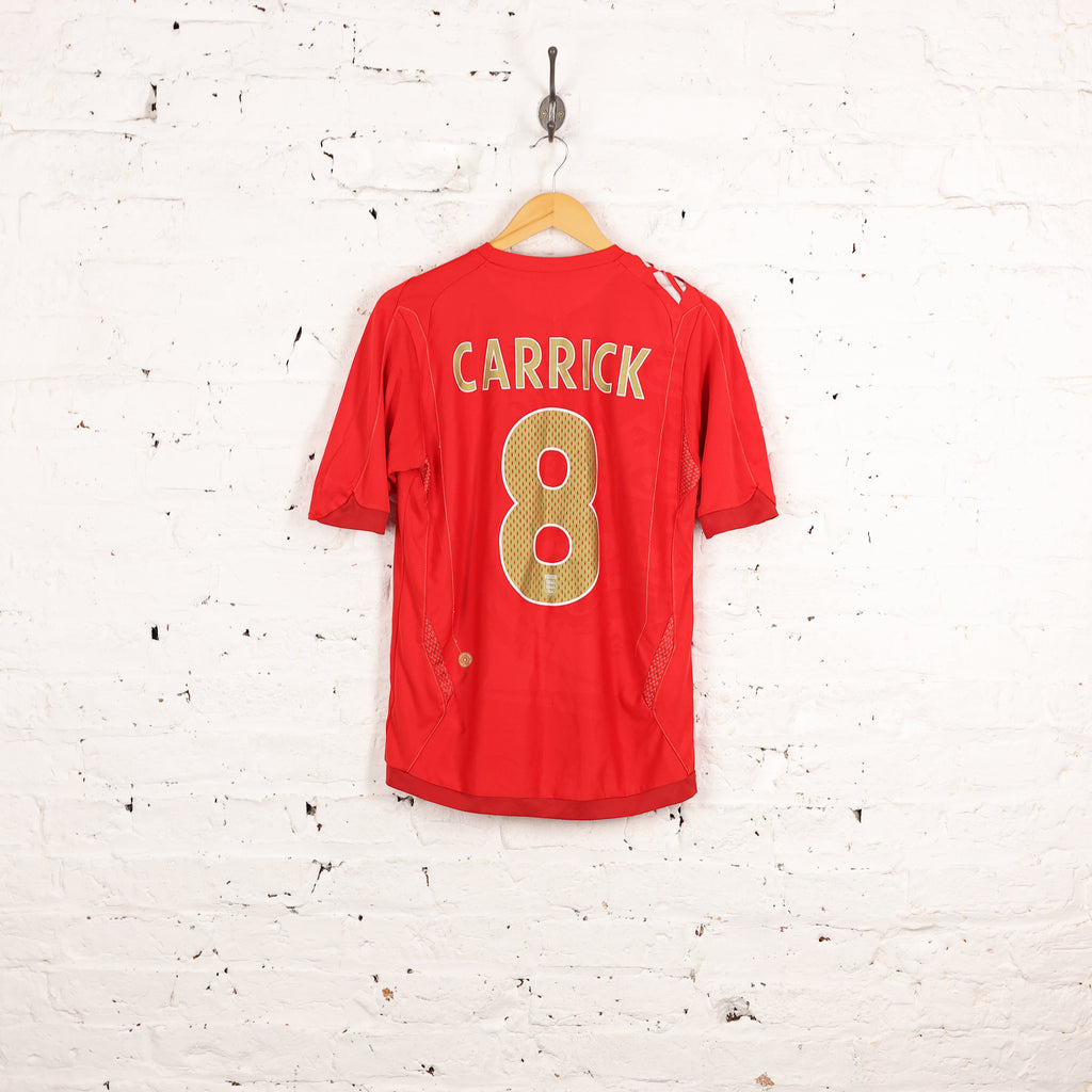 England 2006 Carrick Away Football Shirt - Red - S