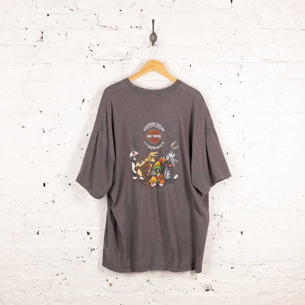 Yosemite Sam Looney Tunes Harley Davidson T Shirt - Grey - XXXL