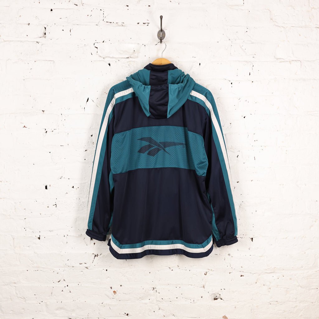 Reebok 90s Hooded Tracksuit Top Jacket - Blue - L