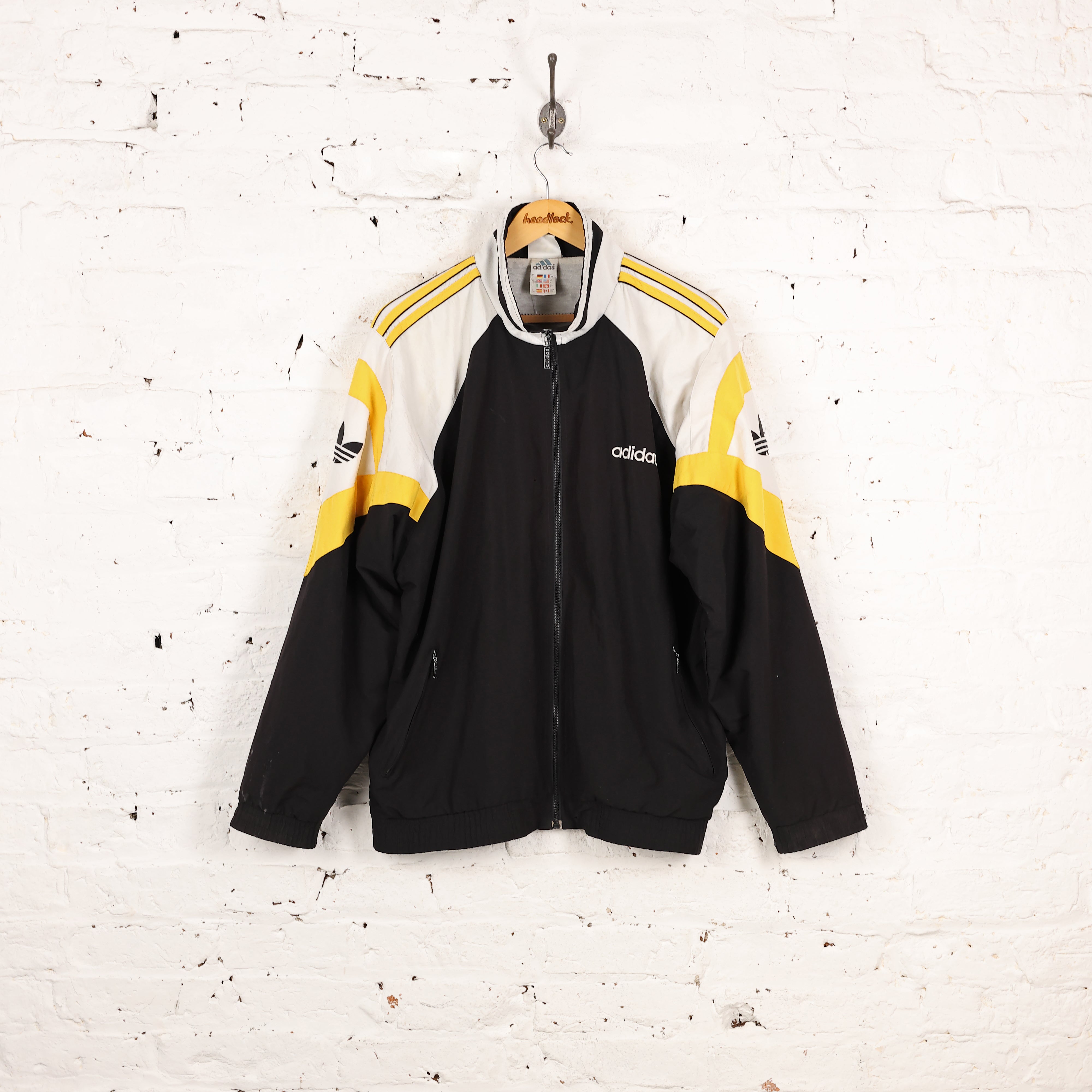 Adidas black and yellow jacket fashion