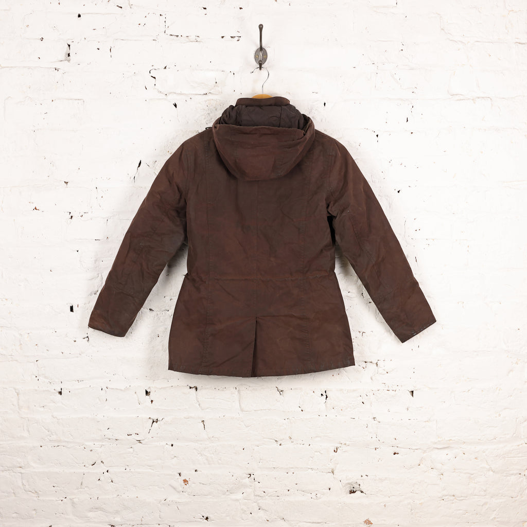 Women's Barbour Faye Drawstring Wax Jacket - Brown - Women's S