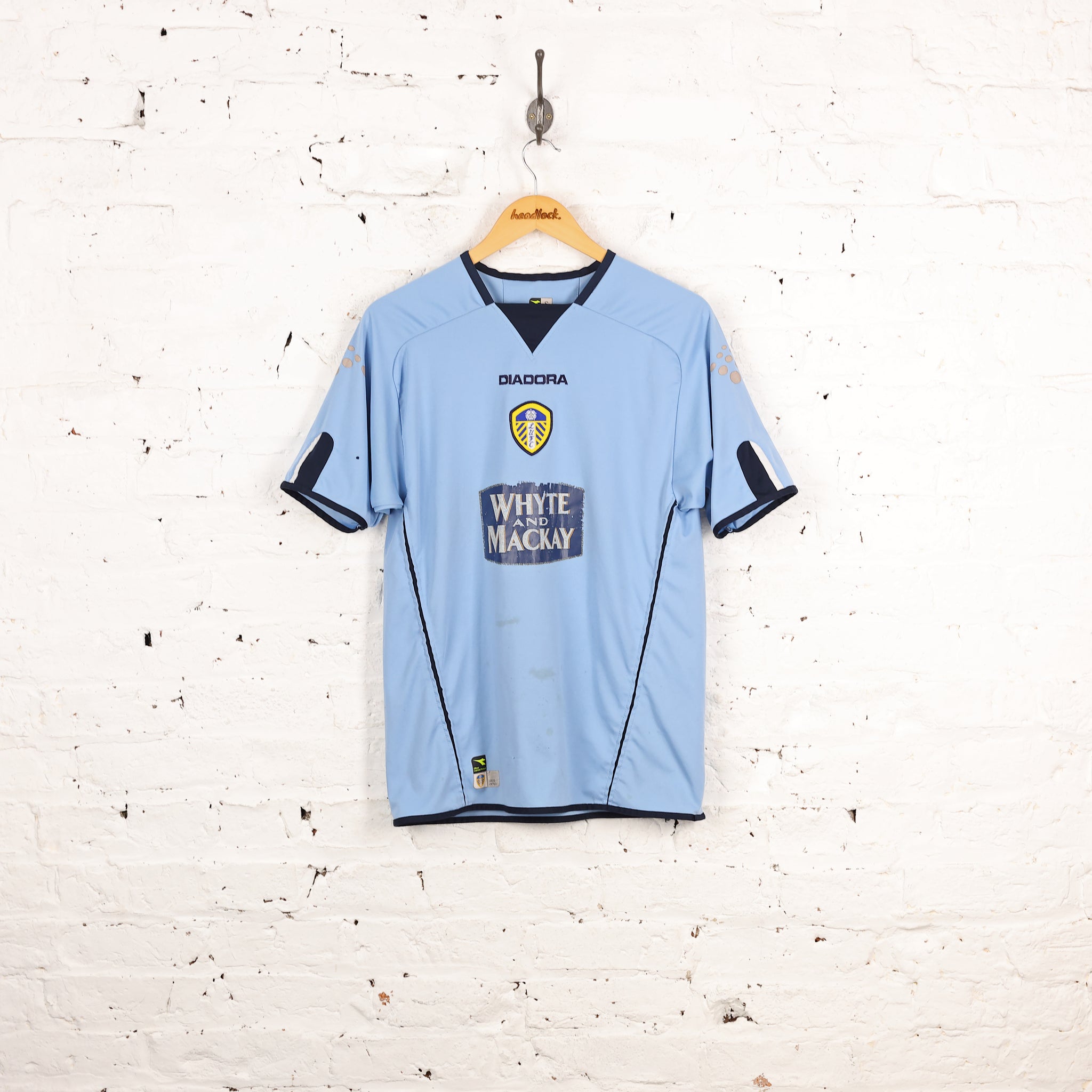 Leeds United 2004 Diadora Away Football Shirt Blue S – Headlock - Main Image