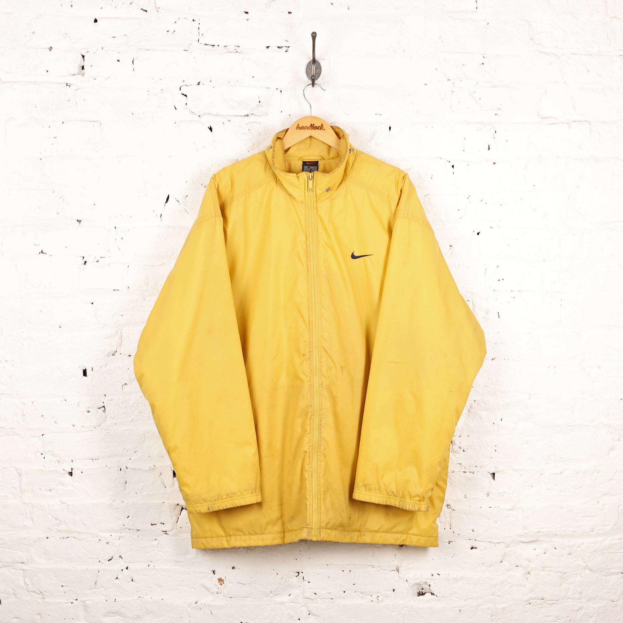 Nike 90s Bench Coat Jacket - Yellow - L – Headlock