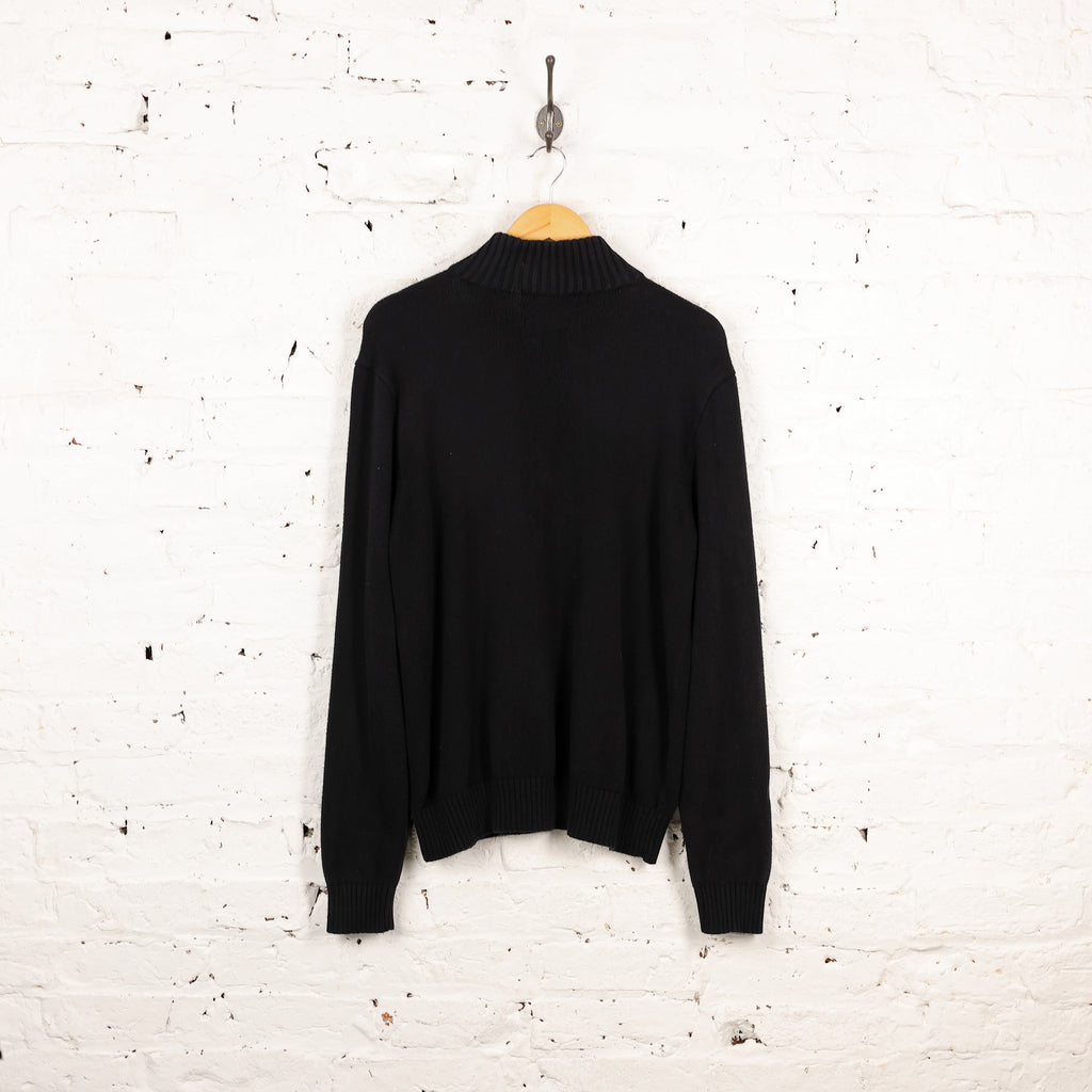 Ralph Lauren 1/4 Zip Knit Jumper - Black - L