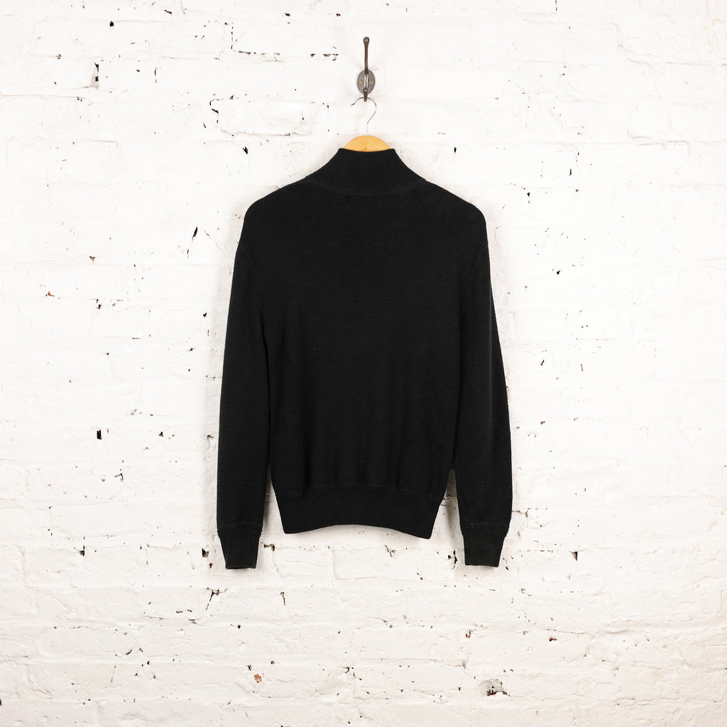 Polo Ralph Lauren 1/4 Zip Knit Jumper - Black - S