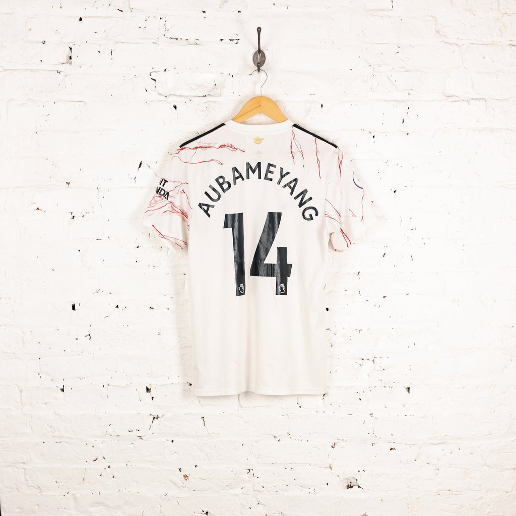 Arsenal 2020 Adidas Aubameyang Away Football Shirt - White - M