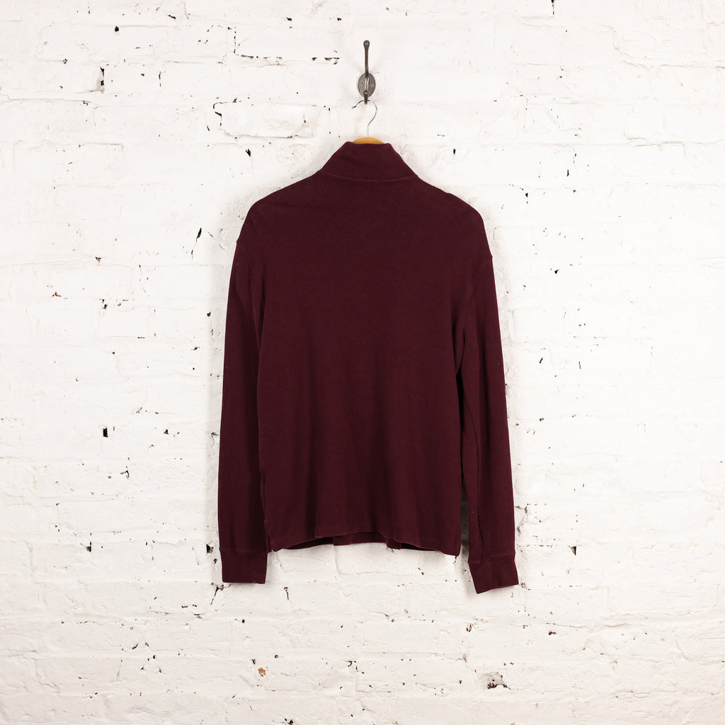 Ralph Lauren 1/4 Zip Sweatshirt - Maroon - M