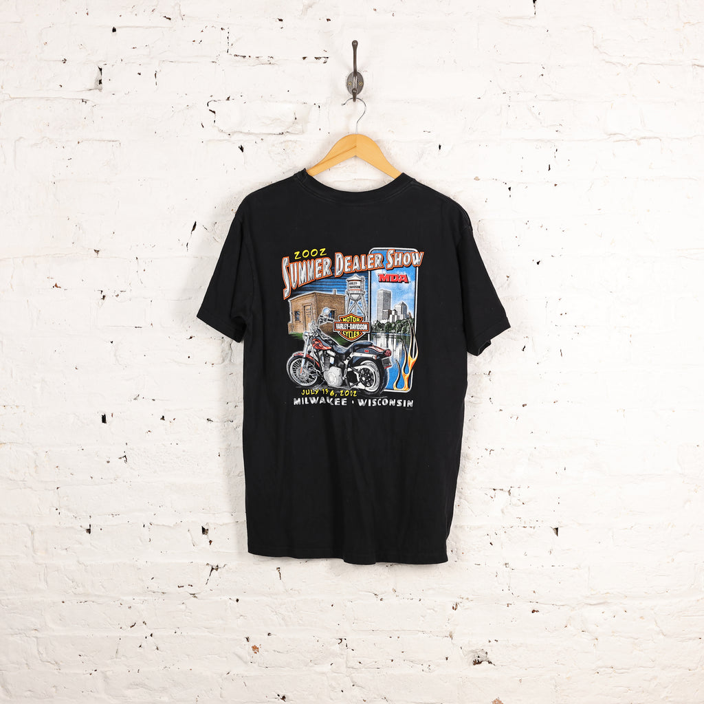 Harley Davidson Summer Dealer Show T Shirt - Black - L