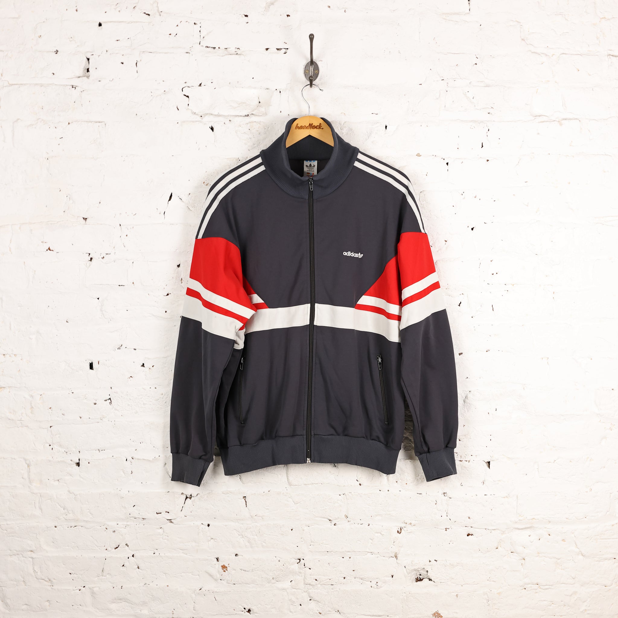 Adidas 80s Tracksuit Top Jacket - Grey - L – Headlock