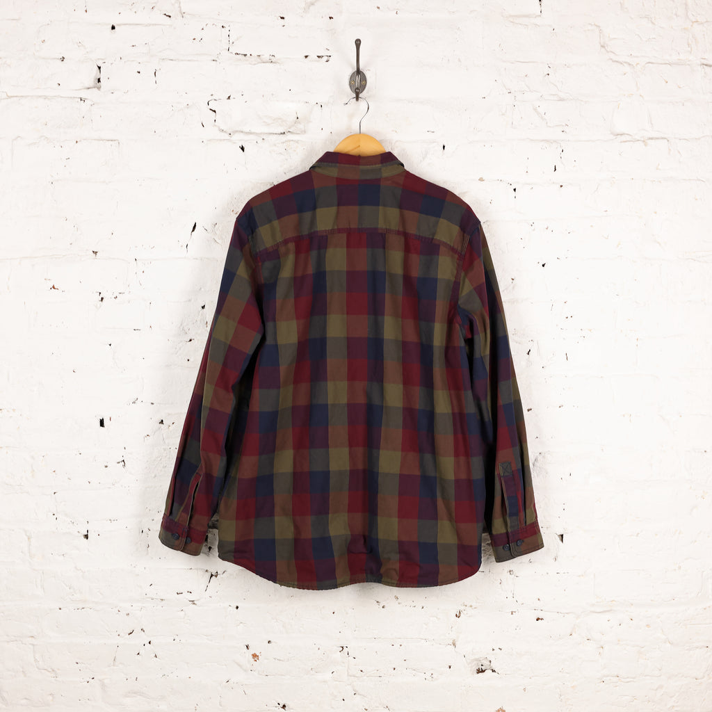 LL Bean Check Over Shirt - Blue - XL