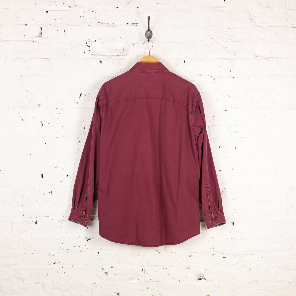 LL Bean Canvas Over Shirt - Maroon - M