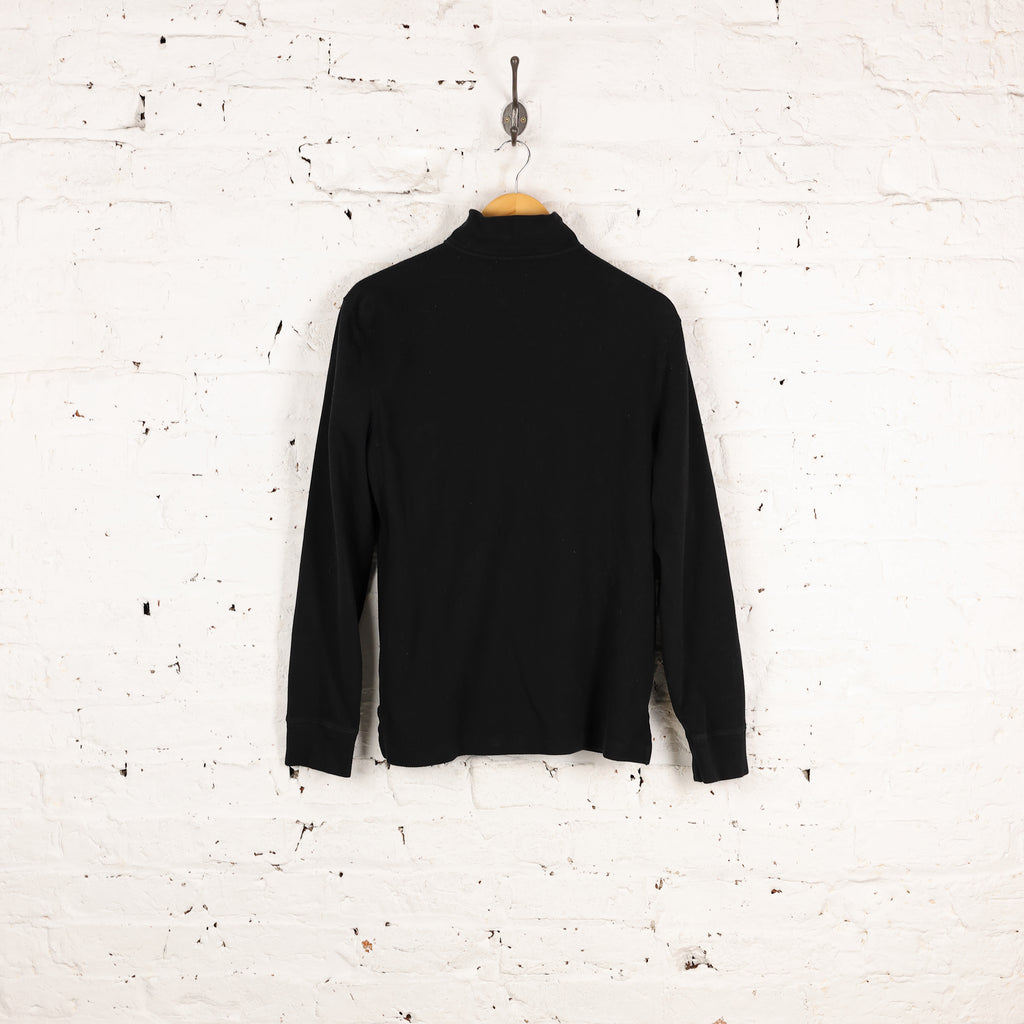 Ralph Lauren Estate Rib 1/4 Zip Sweatshirt - Black - S