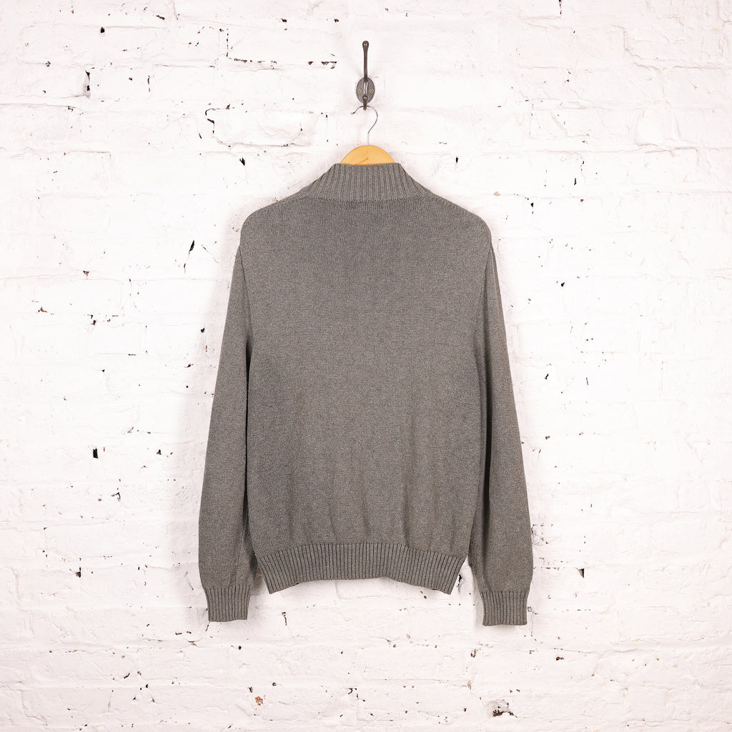 Ralph Lauren 1/4 Zip Knit Jumper - Grey - L