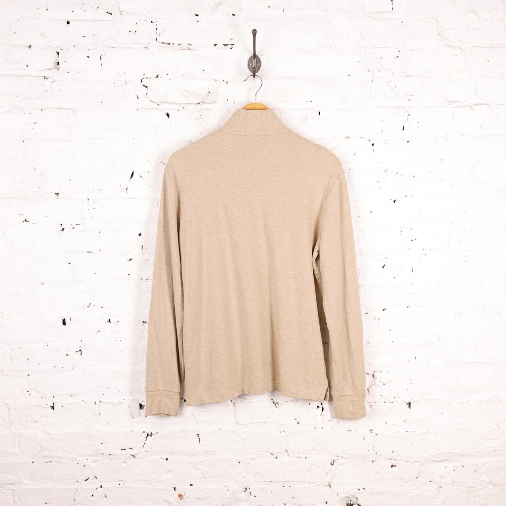 Ralph Lauren Polo 1/4 Zip Sweatshirt - Beige - M