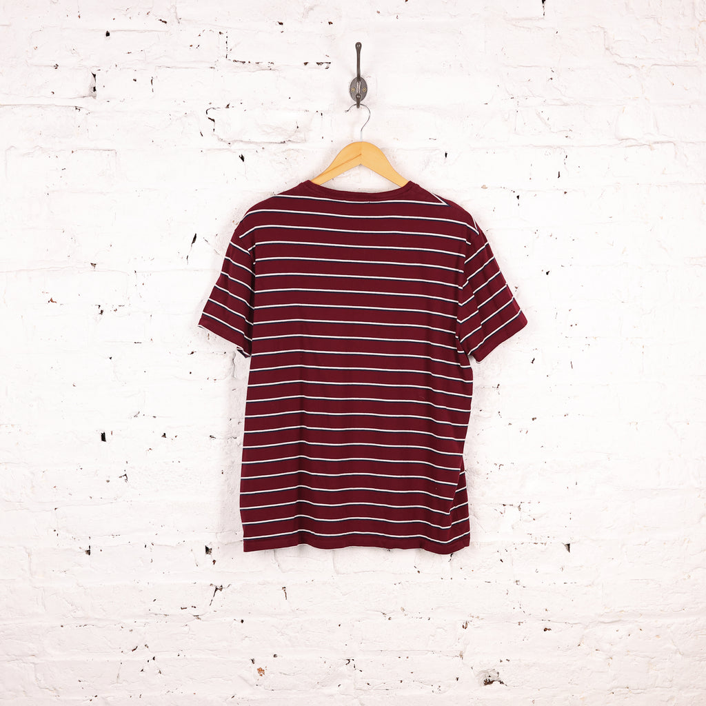 Ralph Lauren Short Sleeve Striped T-Shirt - Red - L