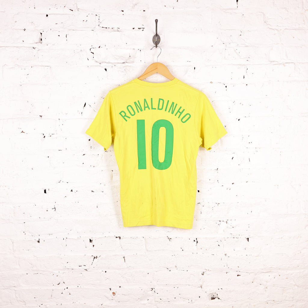 Brazil Ronaldinho Football T-Shirt - Yellow - S