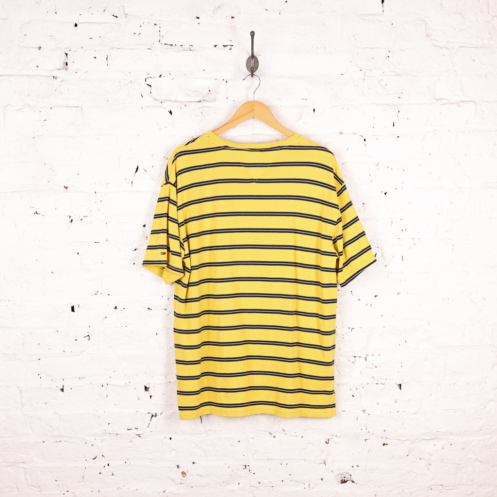 Tommy Hilfiger Short Sleeve Striped T-Shirt - Yellow - L