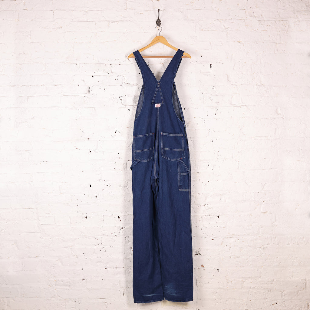 Round House Denim Work Dungarees - Blue - M